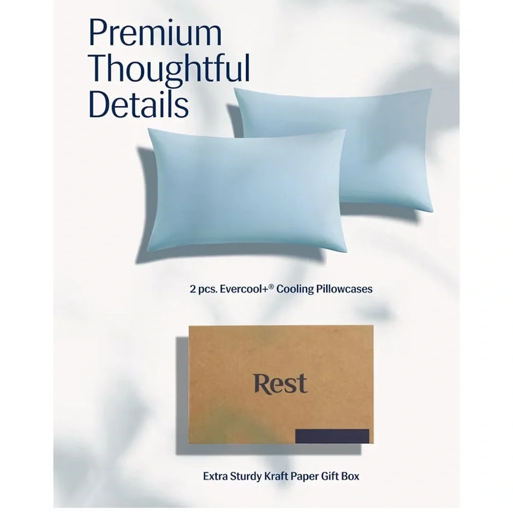 REST Evercool Cooling Pillowcases King2Pillowcases BLUE‼️LAST ONE